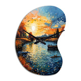 Vangogh The Bridge At Arles II - Asymmetric Metal Wall Clock