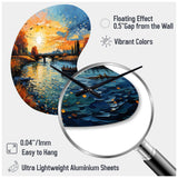 Vangogh The Bridge At Arles II - Asymmetric Metal Wall Clock