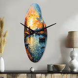 Vangogh The Bridge At Arles II - Asymmetric Metal Wall Clock