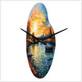 Vangogh The Bridge At Arles II - Asymmetric Metal Wall Clock