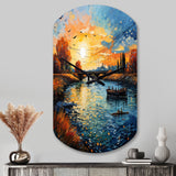 Vangogh The Bridge At Arles II - Asymmetric Metal Wall Clock