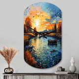 Vangogh The Bridge At Arles II - Asymmetric Metal Wall Clock