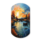 Vangogh The Bridge At Arles II - Asymmetric Metal Wall Clock