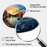 Vangogh The Bridge At Arles II - Asymmetric Metal Wall Clock