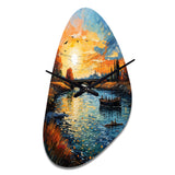 Vangogh The Bridge At Arles II - Asymmetric Metal Wall Clock
