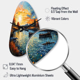 Vangogh The Bridge At Arles II - Asymmetric Metal Wall Clock