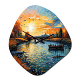Vangogh The Bridge At Arles II - Asymmetric Metal Wall Clock
