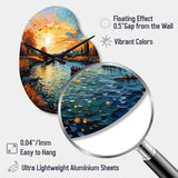 Vangogh The Bridge At Arles II - Asymmetric Metal Wall Clock
