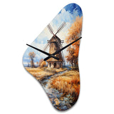 Vangogh The Old Mill - Asymmetric Metal Wall Clock