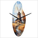 Vangogh The Old Mill - Asymmetric Metal Wall Clock