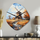 Vangogh The Old Mill - Asymmetric Metal Wall Clock