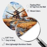 Vangogh The Old Mill - Asymmetric Metal Wall Clock