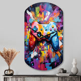 Video Game Pixel Pop I - Asymmetric Metal Wall Clock