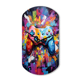 Video Game Pixel Pop I - Asymmetric Metal Wall Clock