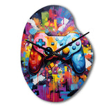 Video Game Pixel Pop I - Asymmetric Metal Wall Clock