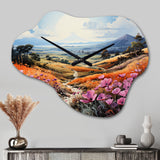 Vietnam Da Lat Flower Fields II - Asymmetric Metal Wall Clock
