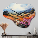 Vietnam Da Lat Flower Fields II - Asymmetric Metal Wall Clock