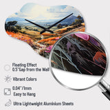 Vietnam Da Lat Flower Fields II - Asymmetric Metal Wall Clock