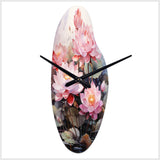 Vietnam Lotus Pond Serenade - Asymmetric Metal Wall Clock