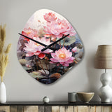 Vietnam Lotus Pond Serenade - Asymmetric Metal Wall Clock
