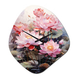 Vietnam Lotus Pond Serenade - Asymmetric Metal Wall Clock