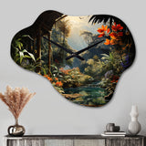 Vietnam Tropical Rainforest Reverie - Asymmetric Metal Wall Clock