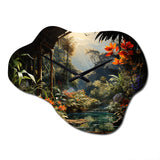 Vietnam Tropical Rainforest Reverie - Asymmetric Metal Wall Clock