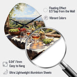 Vineyard Rendezvous In Rioja I - Asymmetric Metal Wall Clock