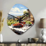 Vineyard Rendezvous In Rioja II - Asymmetric Metal Wall Clock