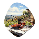 Vineyard Rendezvous In Rioja II - Asymmetric Metal Wall Clock