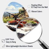 Vineyard Rendezvous In Rioja II - Asymmetric Metal Wall Clock