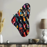 Colorful Vinyl Records Melodies III - Asymmetric Metal Wall Clock