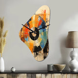 Vinyl Record Retro Vinyl II - Asymmetric Metal Wall Clock