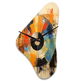 Vinyl Record Retro Vinyl II - Asymmetric Metal Wall Clock