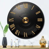 Black and Gold Vinyl Serenade II - Fashion Metal Wall Clock