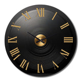 Black and Gold Vinyl Serenade II - Fashion Metal Wall Clock