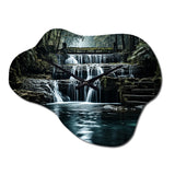 Waterfall Eternal Cascade I - Asymmetric Metal Wall Clock