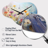 Wildflowers Blossoming Dreams - Asymmetric Metal Wall Clock