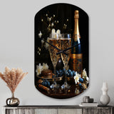 Champagne Bubbly Grapes I - Asymmetric Metal Wall Clock