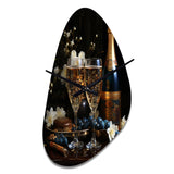 Champagne Bubbly Grapes I - Asymmetric Metal Wall Clock