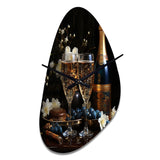 Champagne Bubbly Grapes I - Asymmetric Metal Wall Clock