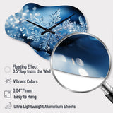 Glimmering Snowflakes II - Asymmetric Metal Wall Clock