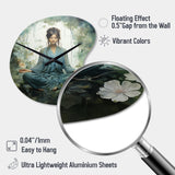 Teal Yoga Inner Serenity - Asymmetric Metal Wall Clock