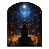 Yoga and The Cosmos II - Asymmetric Metal Wall Clock