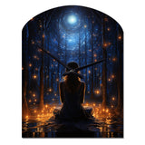 Yoga and The Cosmos II - Asymmetric Metal Wall Clock