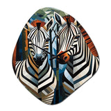 Black and White Zebra Patterns Dynamic I - Asymmetric Metal Wall Clock