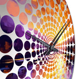 Sunset With Colorful Reflections III - Coastal Metal Wall Clock