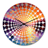 Sunset With Colorful Reflections III - Coastal Metal Wall Clock