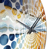 Segment Layers of Marbled Rock II - Abstract Metal Wall Clock