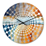 Segment Layers of Marbled Rock II - Abstract Metal Wall Clock